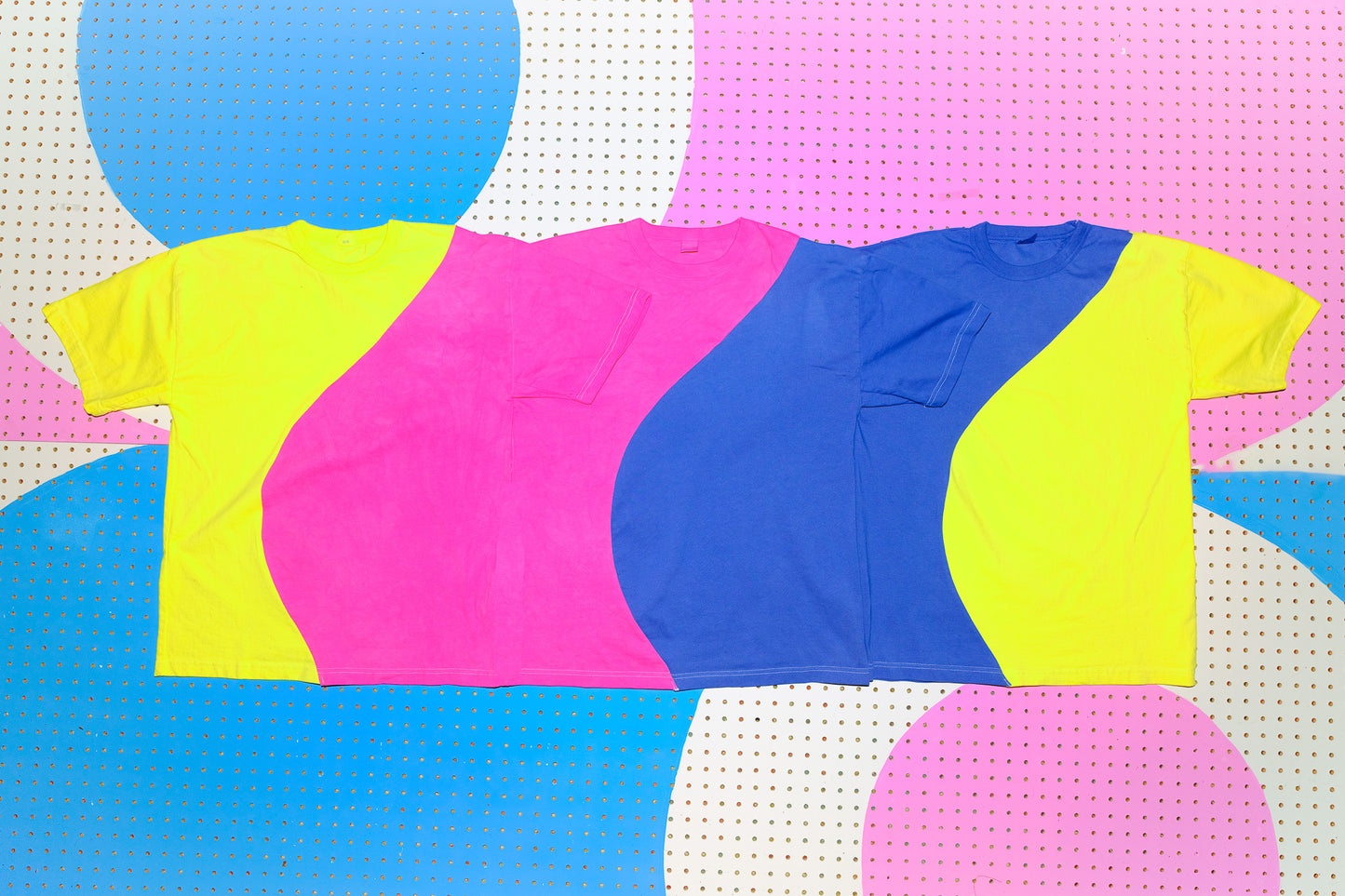Big Squiggle Zero Waste Tee - Blue/Yellow L